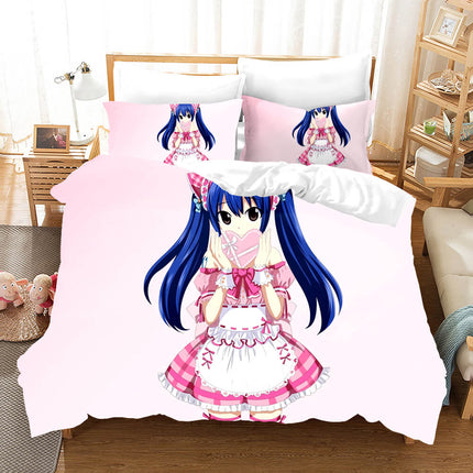 Anime Fairy Tail Cosplay Bedding Set Quilt Covers Without Filler