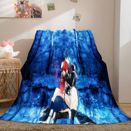 Anime Fairy Tail Flannel Caroset Throw Blanket