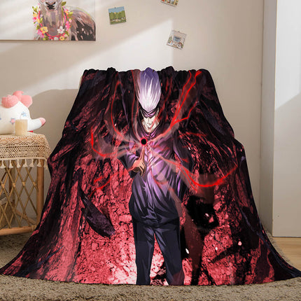 Anime Jujutsu Kaisen Flannel Throw Cosplay Blanket