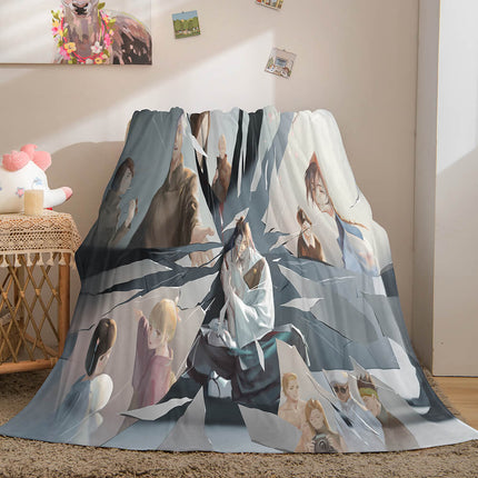 Anime Jujutsu Kaisen Flannel Throw Cosplay Blanket