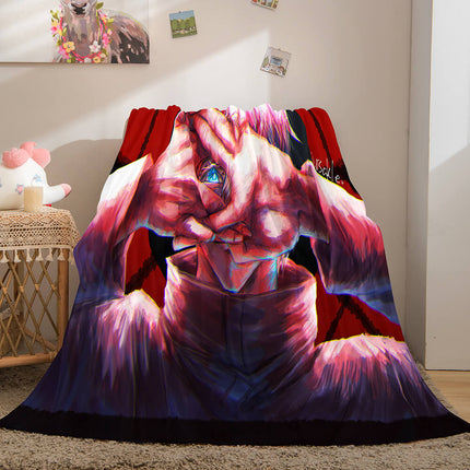 Anime Jujutsu Kaisen Flannel Throw Cosplay Blanket