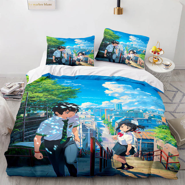 Anime Your Name Pattern Bedding Sets Quilt Covers