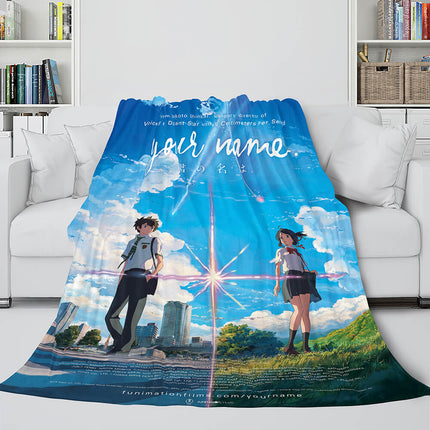 Anime Your Name Cosplay Flannel Blanket Throw