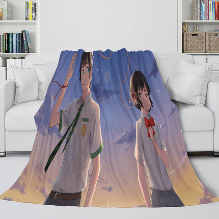 Anime Your Name Cosplay Flannel Blanket Throw