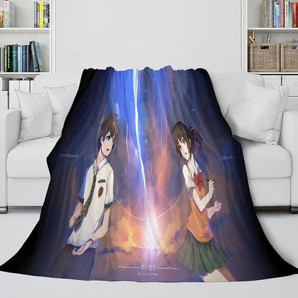 Anime Your Name Cosplay Flannel Blanket Throw