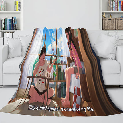 Anime Your Name Cosplay Flannel Blanket Throw