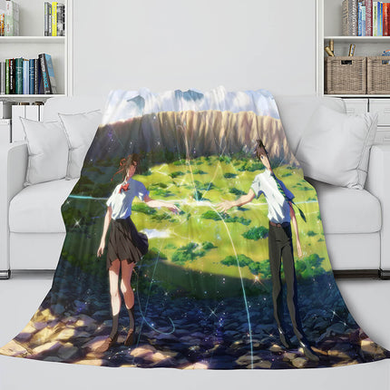 Anime Your Name Cosplay Flannel Blanket Throw