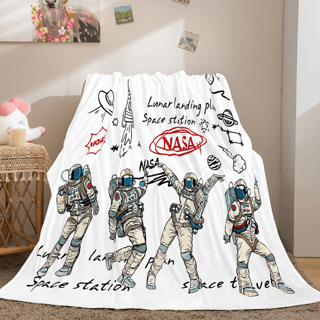 Astronaut Blanket Soft Flannel Blanket