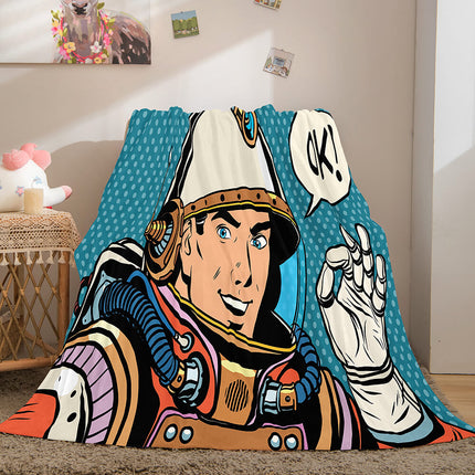 Astronaut Blanket Soft Flannel Blanket