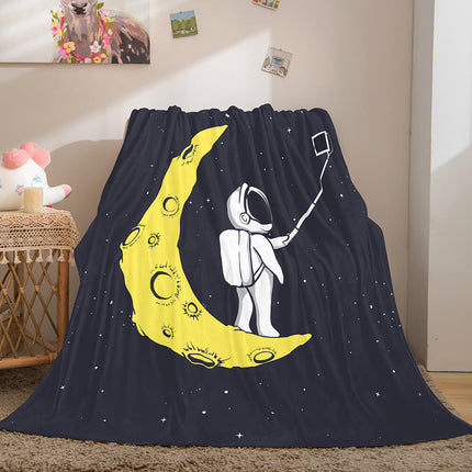 Astronaut Blanket Soft Flannel Blanket