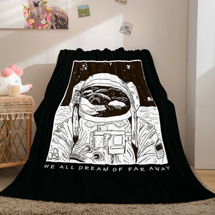 Astronaut Blanket Soft Flannel Blanket