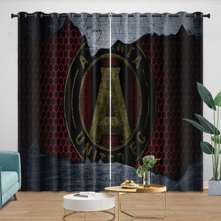 Atlanta United FC Curtains Blackout Window Drapes Room Decoration