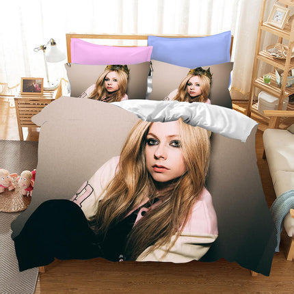 Avril Ramona Lavigne Cosplay Bedding Set Quilt Cover Without Filler