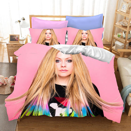 Avril Ramona Lavigne Cosplay Bedding Set Quilt Cover Without Filler