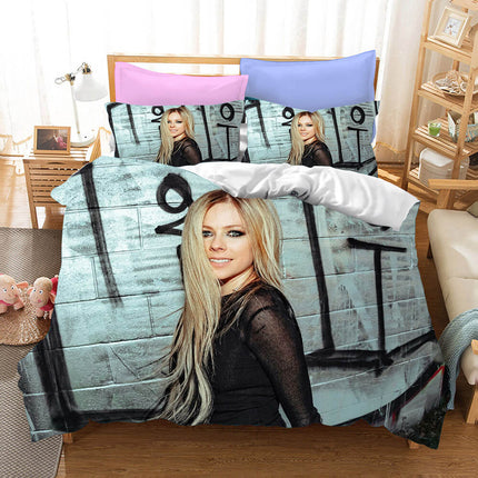 Avril Ramona Lavigne Cosplay Bedding Set Quilt Cover Without Filler
