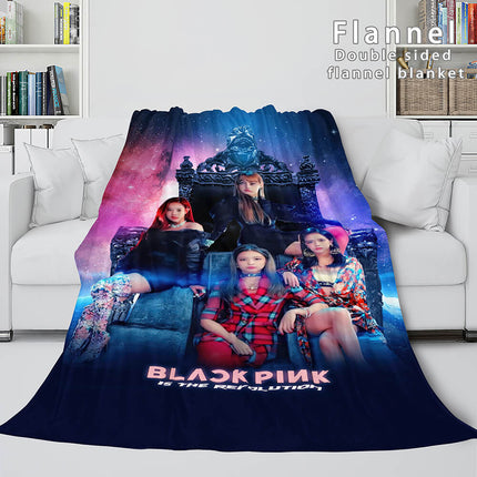 BLACKPINK Soft Flannel Blanket Fleece Throw Blanket Bedding Sets