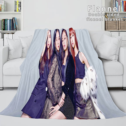 BLACKPINK Soft Flannel Blanket Fleece Throw Blanket Bedding Sets