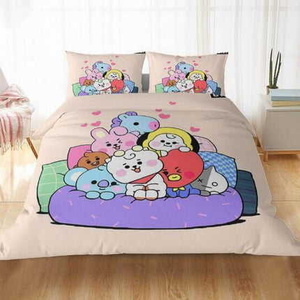 BT21 Bedding Set Quilt Cover Without Filler