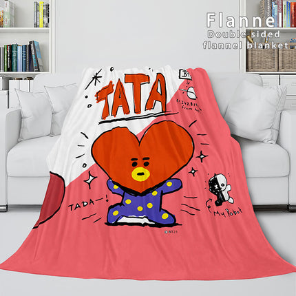 BT21 Cosplay Flannel Blanket Throw