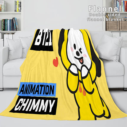 BT21 Cosplay Flannel Blanket Throw