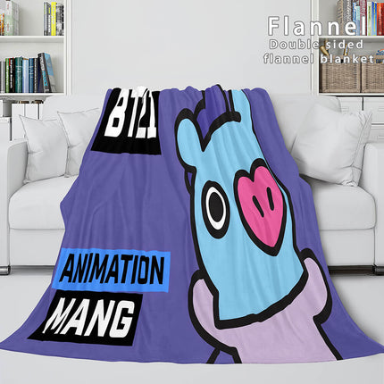 BT21 Cosplay Flannel Blanket Throw