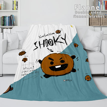 BT21 Cosplay Flannel Blanket Throw