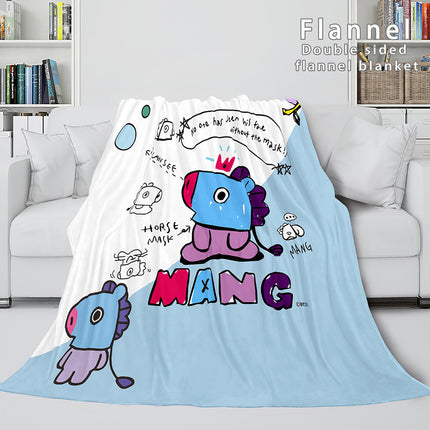 BT21 Cosplay Flannel Blanket Throw