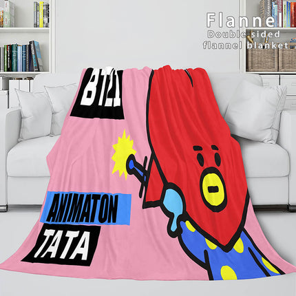 BT21 Cosplay Flannel Blanket Throw