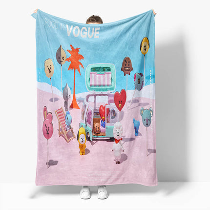 BT21 Flannel Fleece Throw Cosplay Blanket