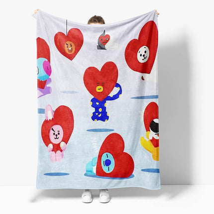 BT21 Flannel Fleece Throw Cosplay Blanket