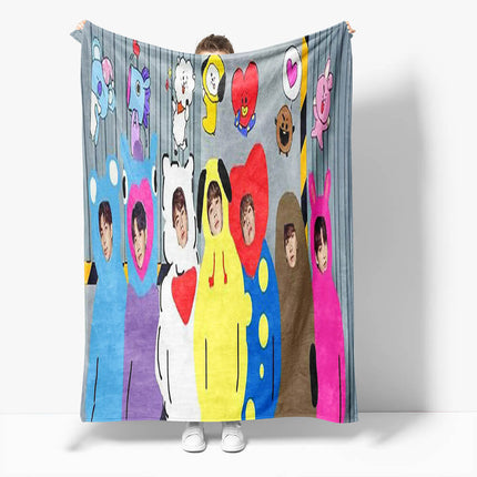 BT21 Flannel Fleece Throw Cosplay Blanket