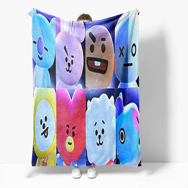 BT21 Flannel Fleece Throw Cosplay Blanket