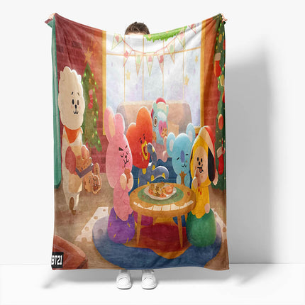 BT21 Flannel Fleece Throw Cosplay Blanket