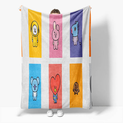 BT21 Flannel Fleece Throw Cosplay Blanket