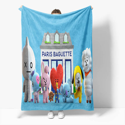 BT21 Flannel Fleece Throw Cosplay Blanket