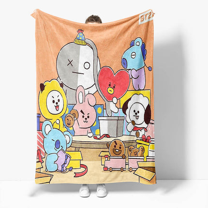 BT21 Flannel Fleece Throw Cosplay Blanket