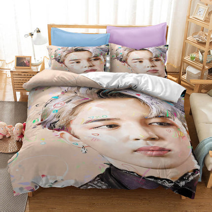 BTS Bangtan Boys Bedding Set Character Quilt Cover Without Filler