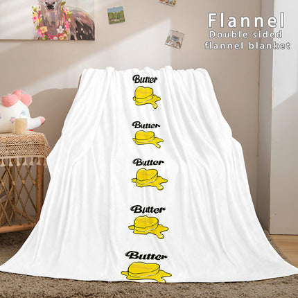 BTS Butter Cosplay Flannel Blanket Throw