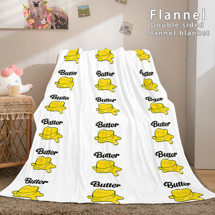 BTS Butter Cosplay Flannel Blanket Throw