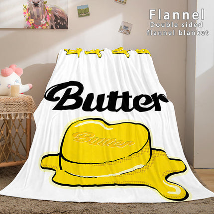 BTS Butter Cosplay Flannel Blanket Throw