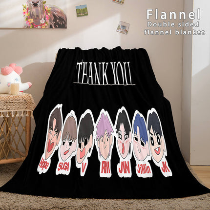 BTS Butter Cosplay Flannel Blanket Throw