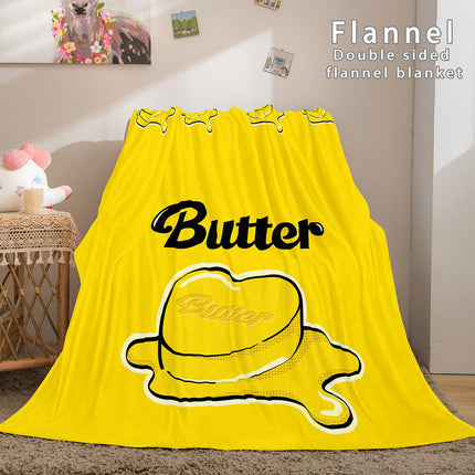 BTS Butter Cosplay Flannel Blanket Throw