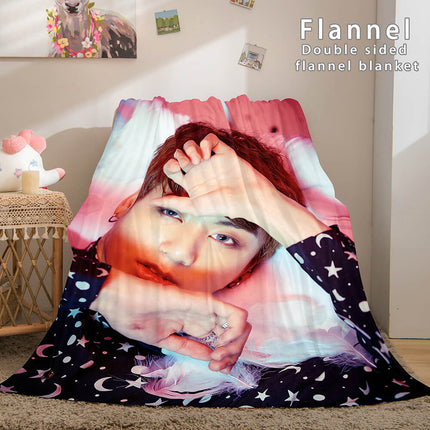 BTS Butter Cosplay Flannel Blanket Throw