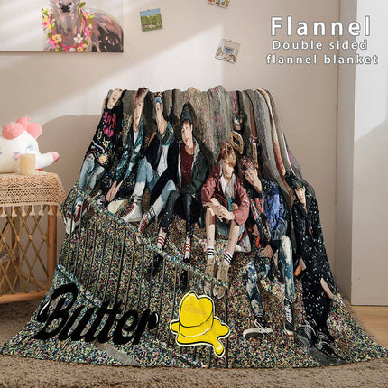 BTS Butter Bangtan Boys Cosplay Flannel Blanket