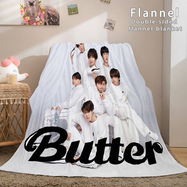 BTS Butter Bangtan Boys Cosplay Flannel Blanket