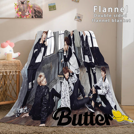 BTS Butter Bangtan Boys Cosplay Flannel Blanket
