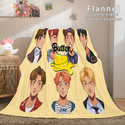 BTS Butter Bangtan Boys Cosplay Flannel Blanket