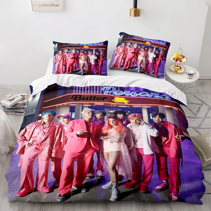 BTS Butter Cosplay Bedding Set Full Quilt Cover Without Filler