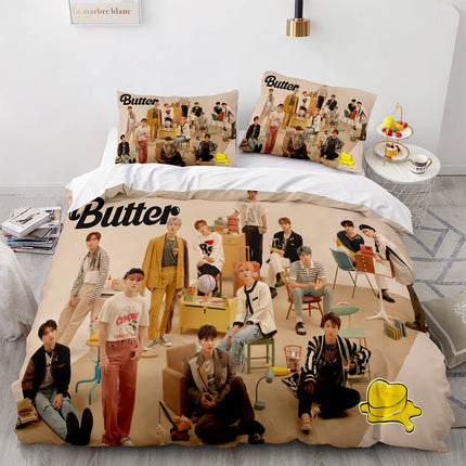 BTS Butter Cosplay Bedding Set Full Quilt Cover Without Filler