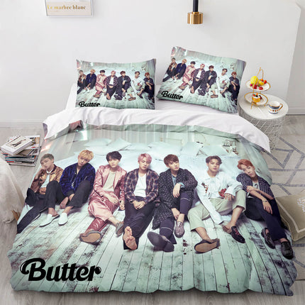 BTS Butter Cosplay Bedding Set Full Quilt Cover Without Filler